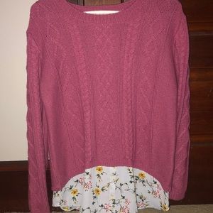 Pink knit sweater